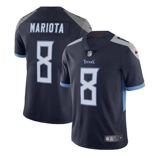 Men Tennessee Titans 8 Marcus Mariota Nike Navy Vapor Limited NFL Jersey